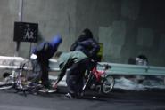 Bicycle Accident  bycicle accident, moving cities, photo by werner pawlok, fine art photography, new york city, nyc, urbane stadtansichten, stadtszenen