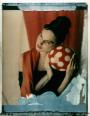 Petra mit Ball  polaroid, polaroid grossformat, photo by werner pawlok, unikat, fine art photography, art, kunst, fotografie, akt, halbakt