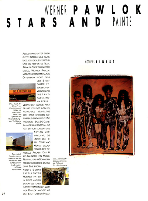 Designers Digest page 1 Designers Digest, Werner Pawlok, Polaroid 50x60, Polaroid Photography, Stars & Paints