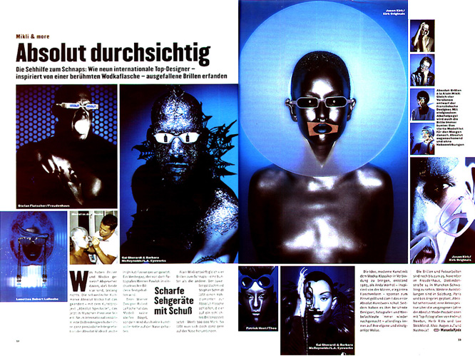 MAX page 1 Max Magazin, Absolut Vodka, Werner Pawlok, Photography,