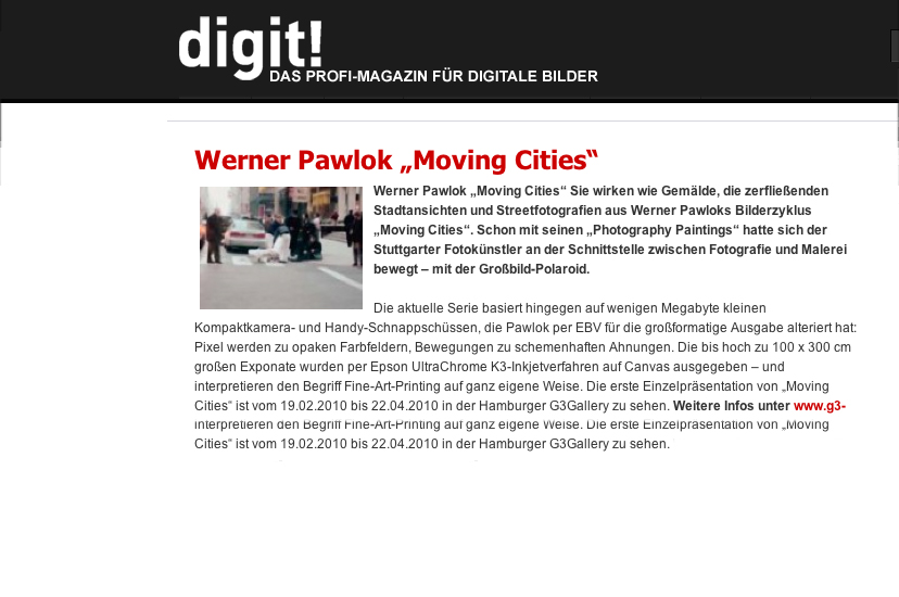 digit! digit!, moving cities, Werner Pawlok, Photography,