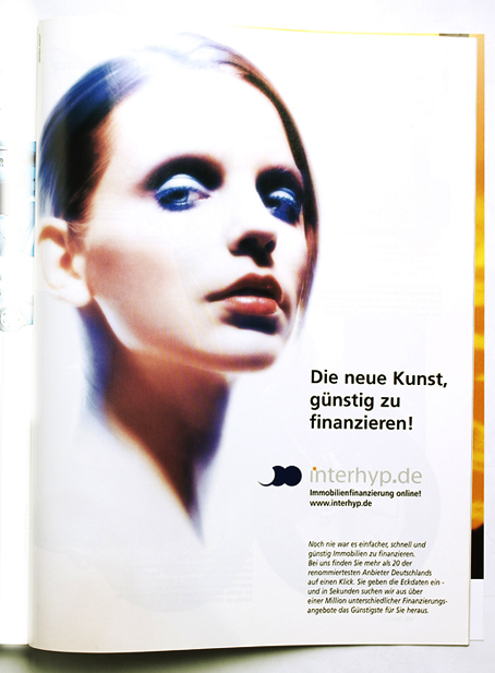 interhyp ad interhyp, online bank, anzeige, portrait, bank, photo by werner pawlok