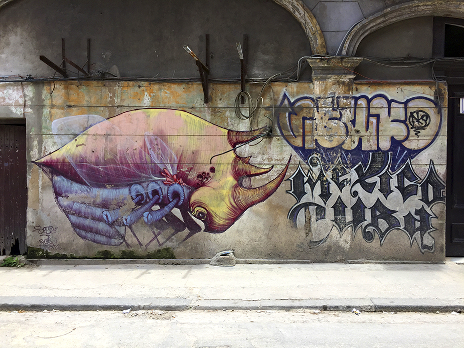 Graffiti 10, 2016 Gaffiti, street art, Kuba, Graffiti 10; cuba expired; Werner Pawlok