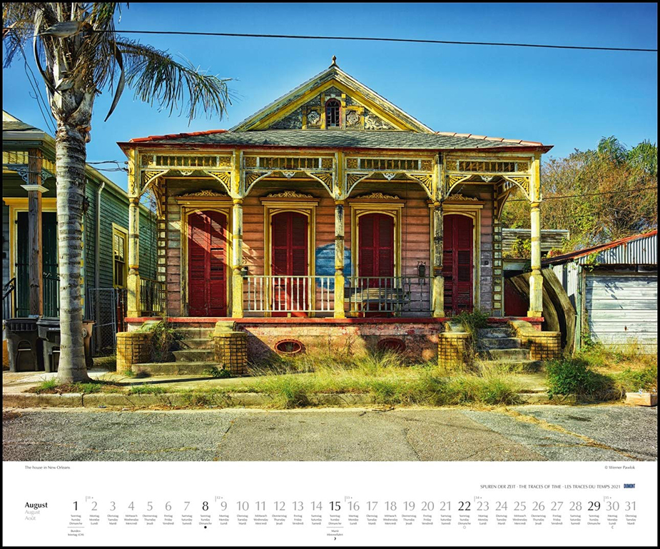 August 2021 Dumont Kalender New Orleans 2021, Werner Pawlok August 2021 Dumont Kalender New Orleans 2021, Werner Pawlok