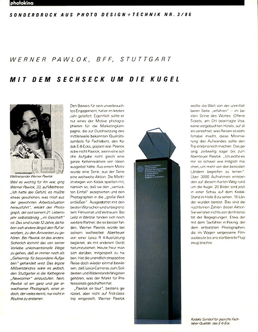 Photo Design + Technik page 1 Photo Design + Technik, Kodak, Werner Pawlok, Around the world,