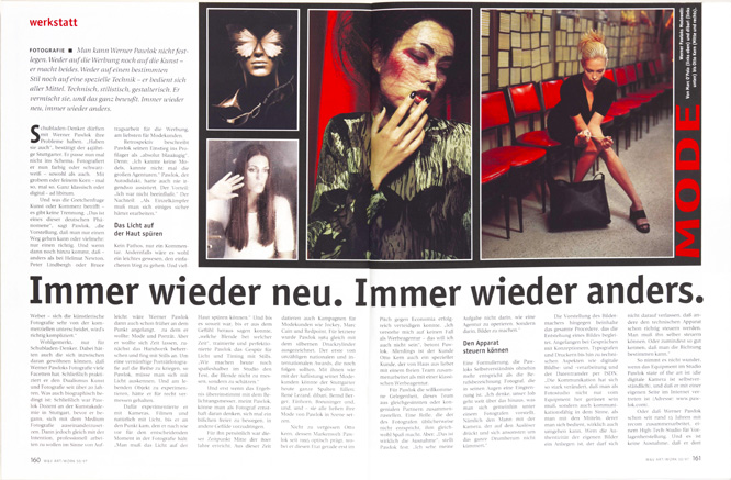 werben + verkaufen page 1 W + V, Werner Pawlok, Dantes Commedia, Photography,