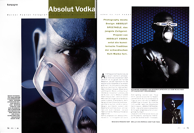 PTI page 2 PTI, Absolut Vodka, Werner Pawlok, Photography,