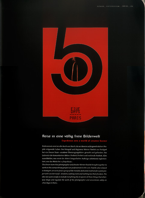Designers Digest page 1 Designers Digest, Five days Paris, Werner Pawlok, Photography, Designers Digest page 1 Designers Digest, Five days Paris, Werner Pawlok, Photography,