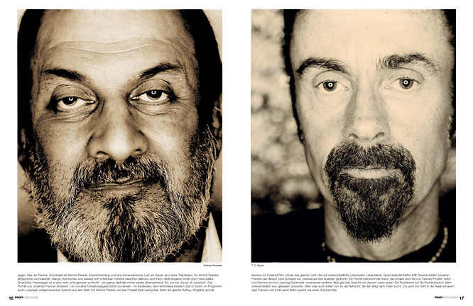 Profi Foto 6/2009 page 2 Profi Foto, views - faces of literature, Werner Pawlok, Photography,