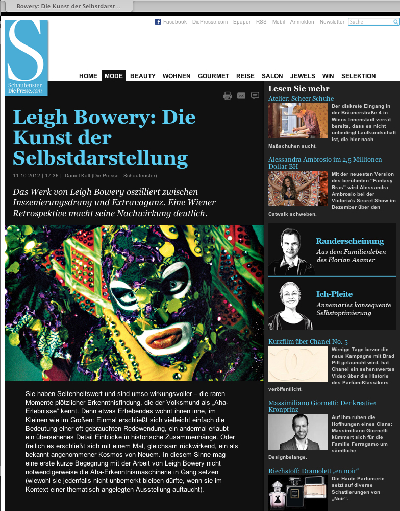 Schaufenster Schaufenster, Kunsthalle Wien, Leigh Bowery, Werner Pawlok, Photography, Fotografie Schaufenster Schaufenster, Kunsthalle Wien, Leigh Bowery, Werner Pawlok, Photography, Fotografie
