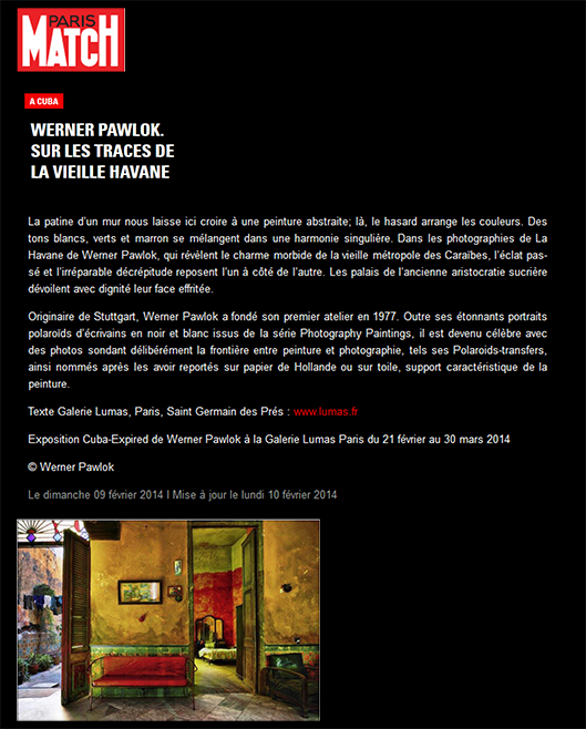 Paris Match France Paris Match France, Cuba - expired, Werner Pawlok, Photography, Fotografie Paris Match France Paris Match France, Cuba - expired, Werner Pawlok, Photography, Fotografie
