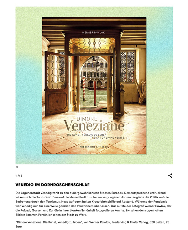 GQ GQ, Dimore Veneziane, Werner Pawlok GQ GQ, Dimore Veneziane, Werner Pawlok