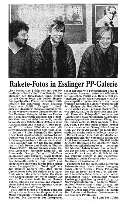 Jim Rakete Press 3 Jim Rakete, PP Galerie, Werner Pawlok Jim Rakete Press 3 Jim Rakete, PP Galerie, Werner Pawlok
