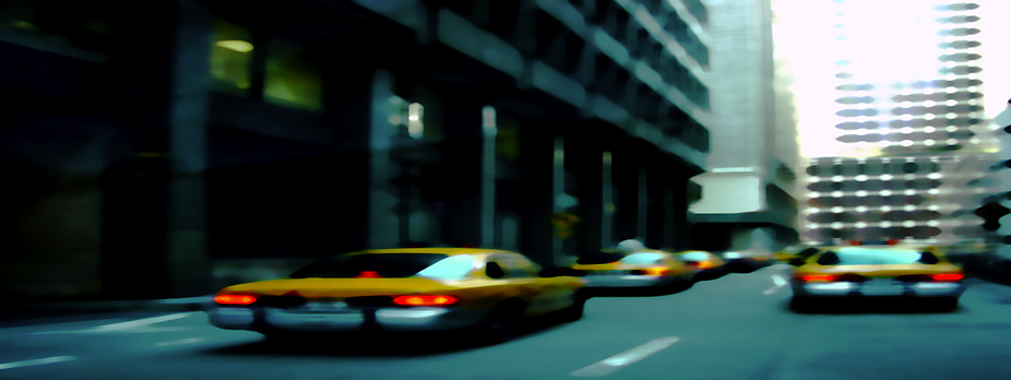 Cabs I cab 1, moving cities, photo by werner pawlok, fine art photography, new york city, nyc, urbane stadtansichten, stadtszenen