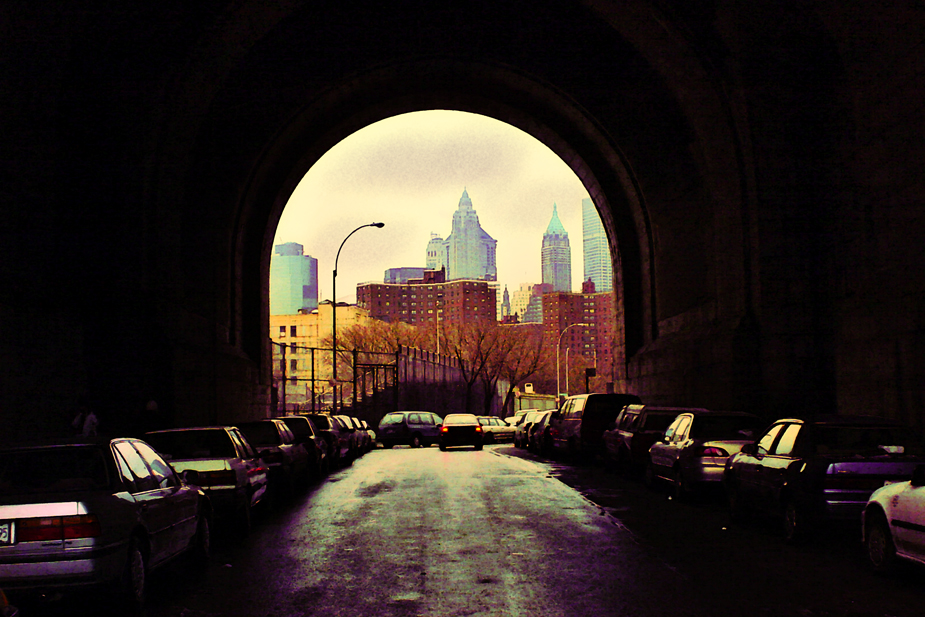 Tunnel II moving cities, photo by werner pawlok, fine art photography, new york city, nyc, urbane stadtansichten, stadtszenen, cab driving nyc, tunnel II, strassensicht nyc, street scene nyc, cars nyc