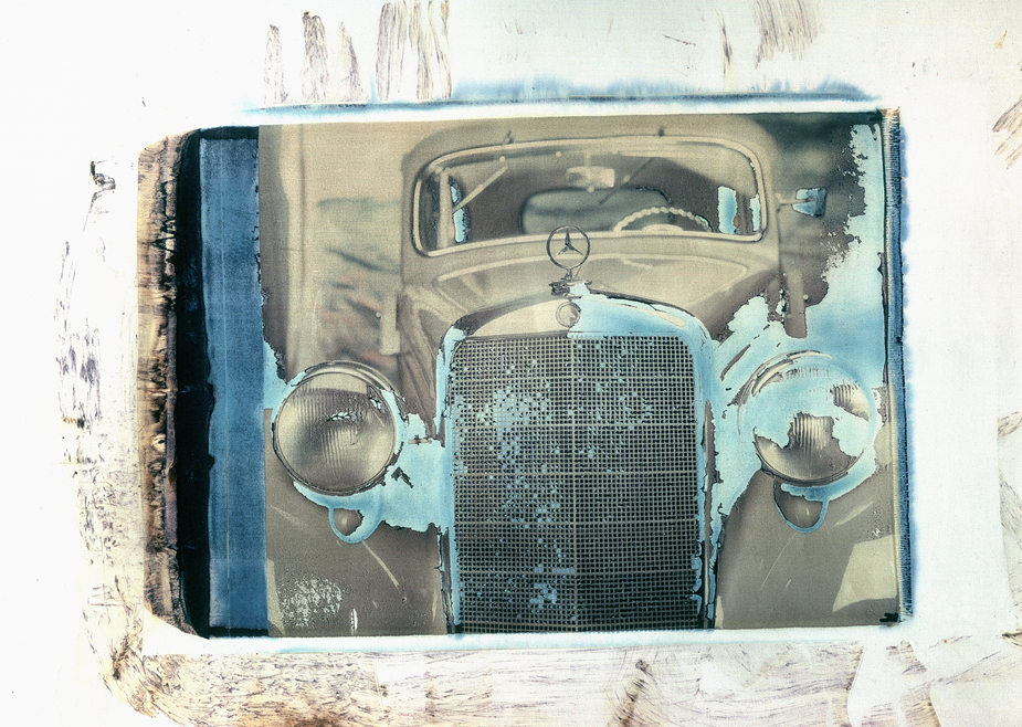 170 D ( detail ) 190 D; Mercedes-Benz; Oldtimer; Photo by Werner Pawlok; Polaroid 50x60; Transfers; Master Pieces;