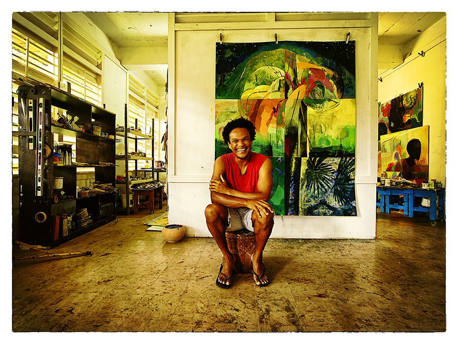 Che Lovelace Che Lovelace, photographed by Werner Pawlok, artist, painter, Trinidad and Tobago