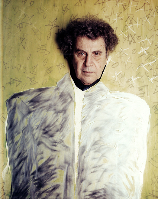 Mikis Theodorakis Mikis Theodorakis, Polaroid, Stars and Paints, photo by Werner Pawlok, Komponist, Schriftsteller, writer, Politiker, Grieche, greek, Alexix Sorbas